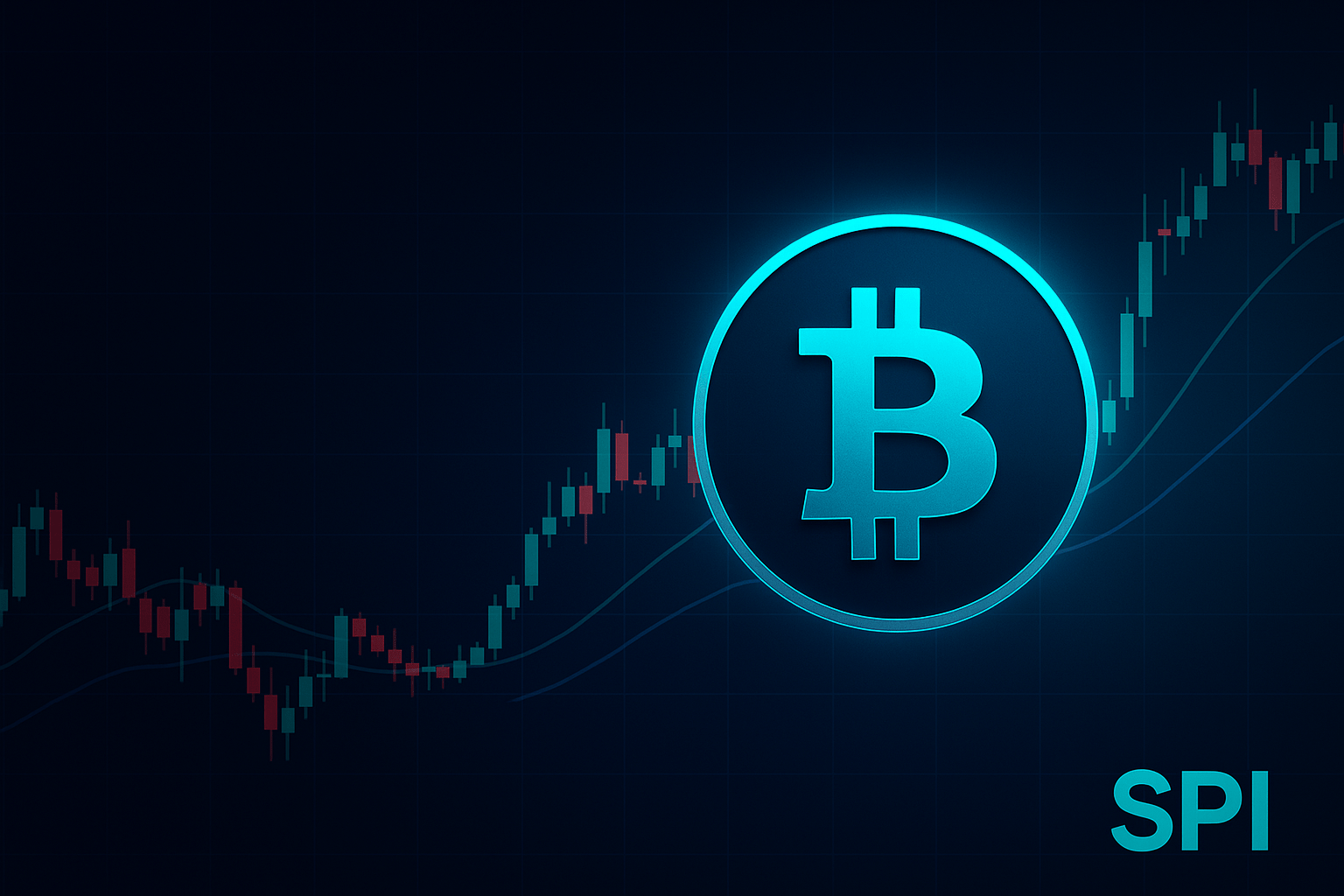 SPI weekly crypto market update banner showing Bitcoin stabilizing above $91K with volatile market charts