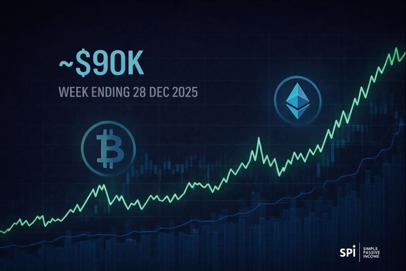 Weekly crypto market update — Bitcoin near $90K and Ethereum above $3K (Week Ending 28 Dec 2025)