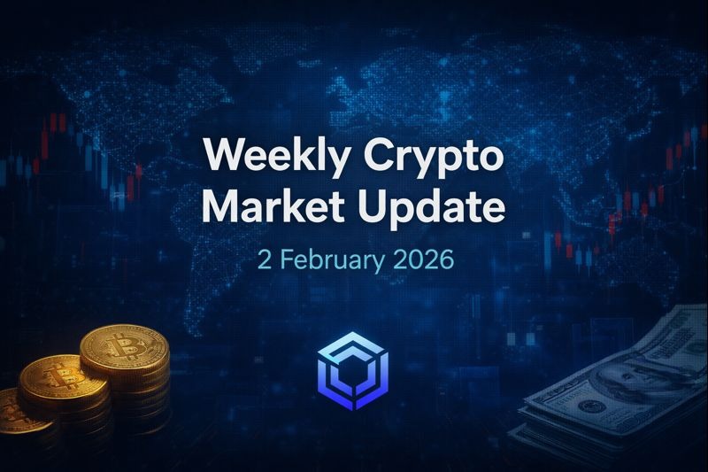 Weekly crypto market update showing liquidity stress and risk-off conditions