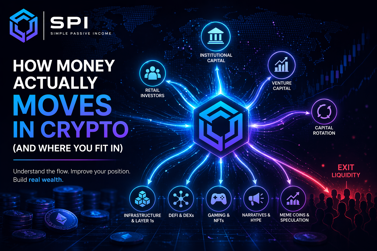 How Money Actually Moves in Crypto (And Where You Fit In)